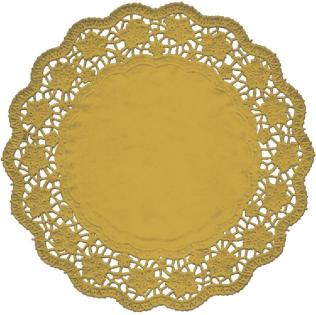 Krajky okrúhle zlaté 30cm 4ks
