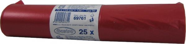 Vrece LD 70x110 Typ 60 červené 25ks 120L