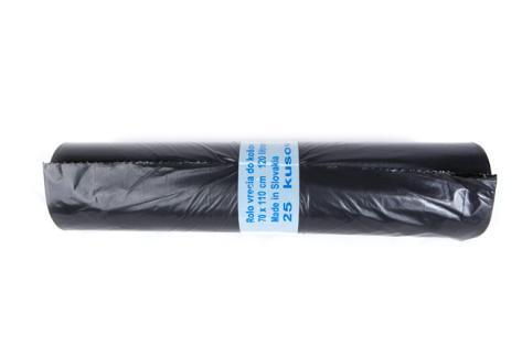 Vrece LDPE 70x110cm 30mik čierne 25ks 120L