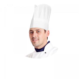 Kuchárska čiapka papierová vysoká 10ks