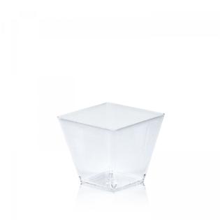 Finger food pohárik hranatý 100ml číry 50ks