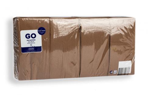 Servitky DUNI 40x40cm 3vr 8f 250ks chestnut