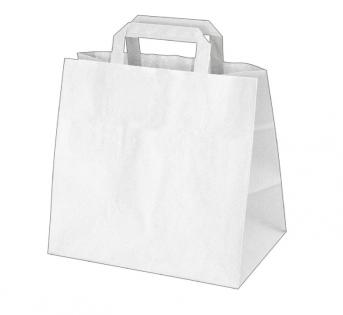 Taška papierová 32x21x33cm 80g biela 50ks