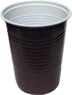 Pohár 180ml PP hnedo biely pr.70 100ks