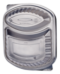 Miska do mikrovlnky s vekom PP 1200 ml 2D 250ks