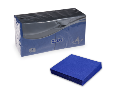 Servítky 24x24cm 2-vrstvové 4f 250ks tmavo modré