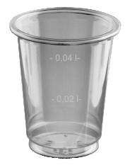 Pohár PET 2cl/4cl číry 40ks