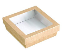 Krabica s okienkom 190x190x40 hnedá 50ks