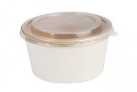 Veko na misku papierovú Kraft 850-1200ml 165mm 50ks