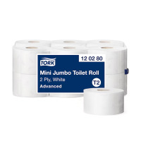 TORK Mini Jumbo toaletný papier, biely T2, 12ks
