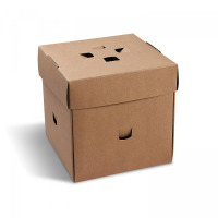 BOX hamburger 145x145x150 hnedý 50ks