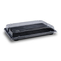 Miska na sushi 260 x190 x45 mm s vekom 50 ks