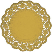 Krajky okrúhle zlaté 30cm 4ks