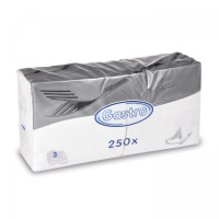 Servítky 33x33cm 3-vrstvové 4f 250ks biele