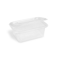 Miska hranatá rPET s vekom 1000ml 50ks