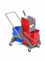 Vozík upratovací malý plastový 2x25L