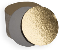 Podložka pod tortu 24cm obojstranná čierna/zlatá 100ks