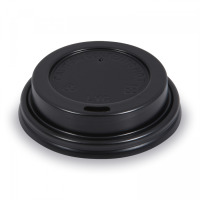 Veko na pohár vypuklé 73mm čierne 100ks