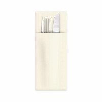 Servítky PREMIUM 32x40cm 8f CUTLERY béžové 50ks