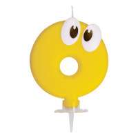 Sviečka číslová žltá č.0 80mm