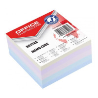 Poznámkový blok KOCKA lepená farebná