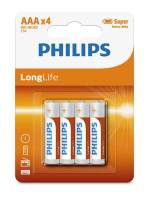 Batéria Philips LongLife R3 AAA 4 ks