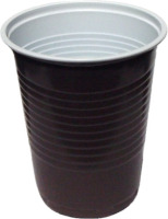 Pohár 180ml PP hnedo biely pr.70 100ks