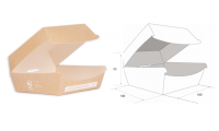 BOX hamburger 100x100x70 hnedý 50ks