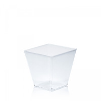 Finger food pohárik hranatý 230ml číry 20ks