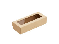 Krabička s okienkom 70x170x40 mm hnedá 25ks