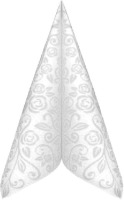 Servítky PREMIUM 40x40cm dekor R biele 50ks