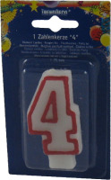 Sviečka číslová, č.4, 75mm