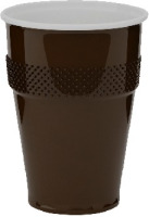 Pohár 150ml PS hnedobiely na HN 100ks