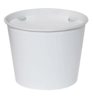 Papierové vedro+veko 2600ml biele 27ks