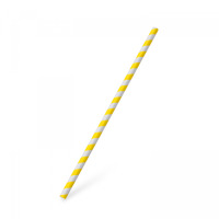 Slamky JUMBO PAP 25cm 8mm žltá 100ks