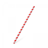 Slamky JUMBO PAP 25cm 8mm červená 100ks