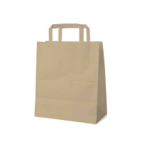 Taška papierová 22x10x28cm 70g hnedá 250ks