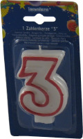 Sviečka číslová, č.3, 75mm