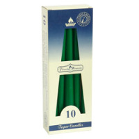 Sviečka kónická tmavozelená 10ks
