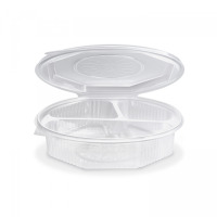 Miska osemhranná PP 3-dielna+veko 25ks