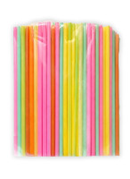 Slamky VIACRÁZOVÉ 25cm 7mm neon 150ks