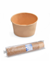 Miska papierová 350ml 115mm hnedá 50ks