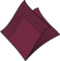 Servitky 40x40cm 3-vrstvové 4f bordové 250ks