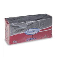Servítky 33x33cm 3-vrstvové 4f 250ks bordové