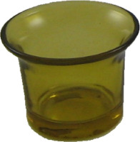 Svietnik zo skla pre čajové sviečky žltý