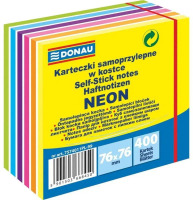 Poznámkový blok KOCKA samolepiaci neon
