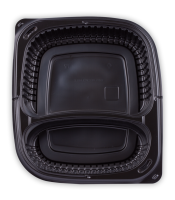 Miska do mikrovlnky L PP ECONOMY 1000ml 2D čierna 100ks