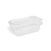 Miska hranatá PET s vekom 750ml 50ks