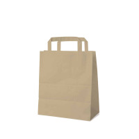 Taška papierová 18x8x22cm 70g hnedá 50ks