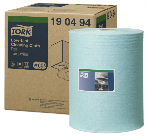 Utierky Tork W1/W2/W3 Low-Lint tyrkysová